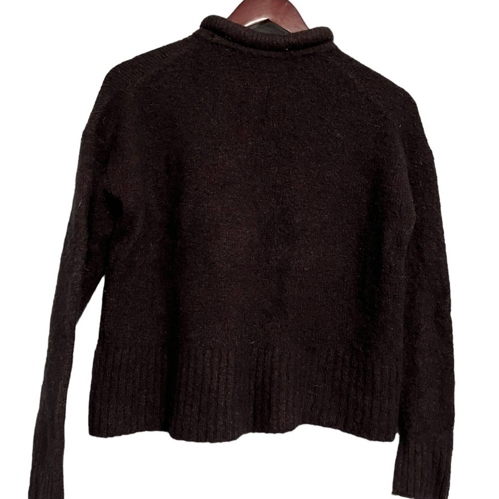 Madewell Dark Brown Funnel Neck Cozy Sweater - Picture 3 of 8
